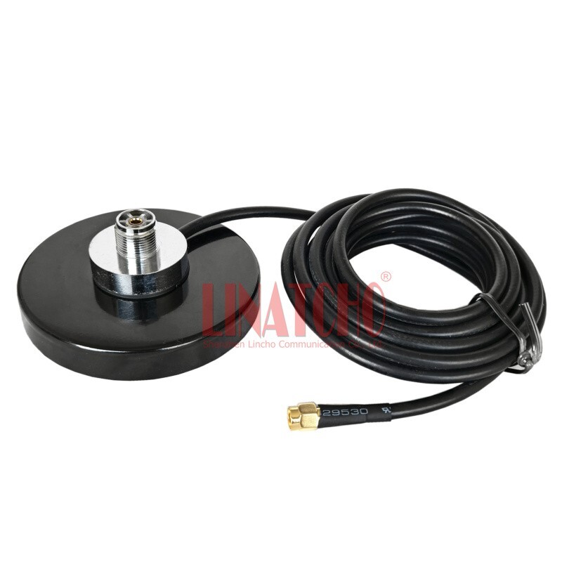 Super Diameter 90MM Round SO239 Socket Jack Magnetic Car Antenna Base Mount SMA