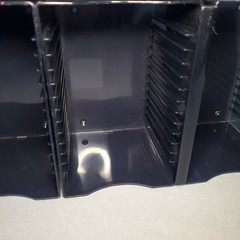 3 – Vtg ATLANTIC Black Charcoal 30 CD Storage Disc Wall Mountable Holder Rack