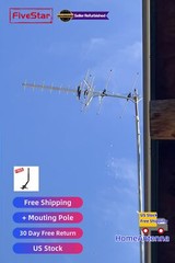 Super Strong Yagi Outdoor TV Antenna 200 Mile Reception Attic Roof