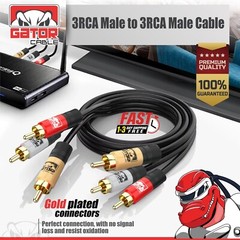 2-Pack 3-RCA Composite Cable Red White Yellow Stereo Audio Video AV TV VCR DVD