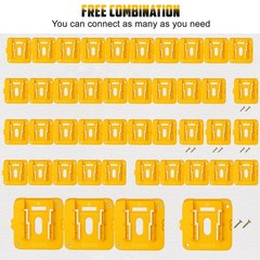 20 Packs Tool Holder and Battery Mount Holder for Dewalt 20V, 10 Pack Battery…