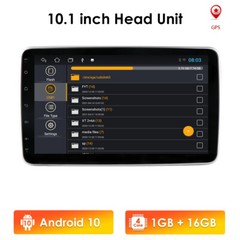 Single 1 DIN Rotatable 10.1inch Android Touch Screen Car Stereo Radio GPS Wifi