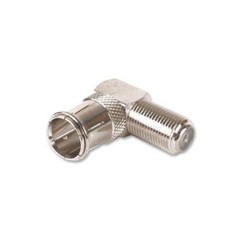 ANGLED QUICK PUSH ON TV / CABLE ADAPTER Antenna F TYPE CONNECT COAX COAXIAL
