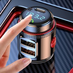 Bluetooth Car Radio Adapter Wireless FM Transmitter QC3.0 & PD Fast Charger MP3