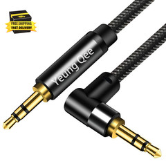 3.5Mm Aux Cable 1.5 Ft, 3.5Mm Nylon Braided Male to Male Stereo Audio Cable Audi