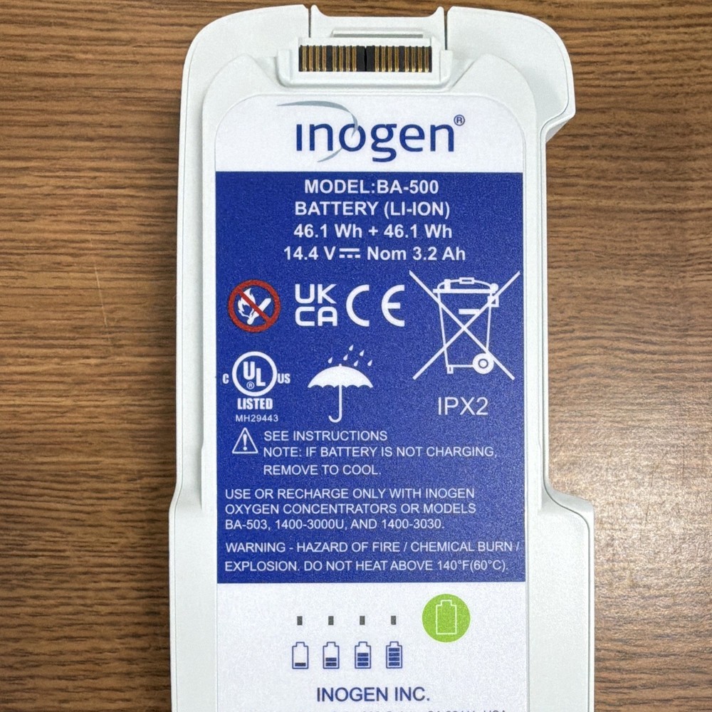Inogen BA-500 3010-8 Li-Ion Battery 14.4V 3.2Ah 8 Cell Oxygen