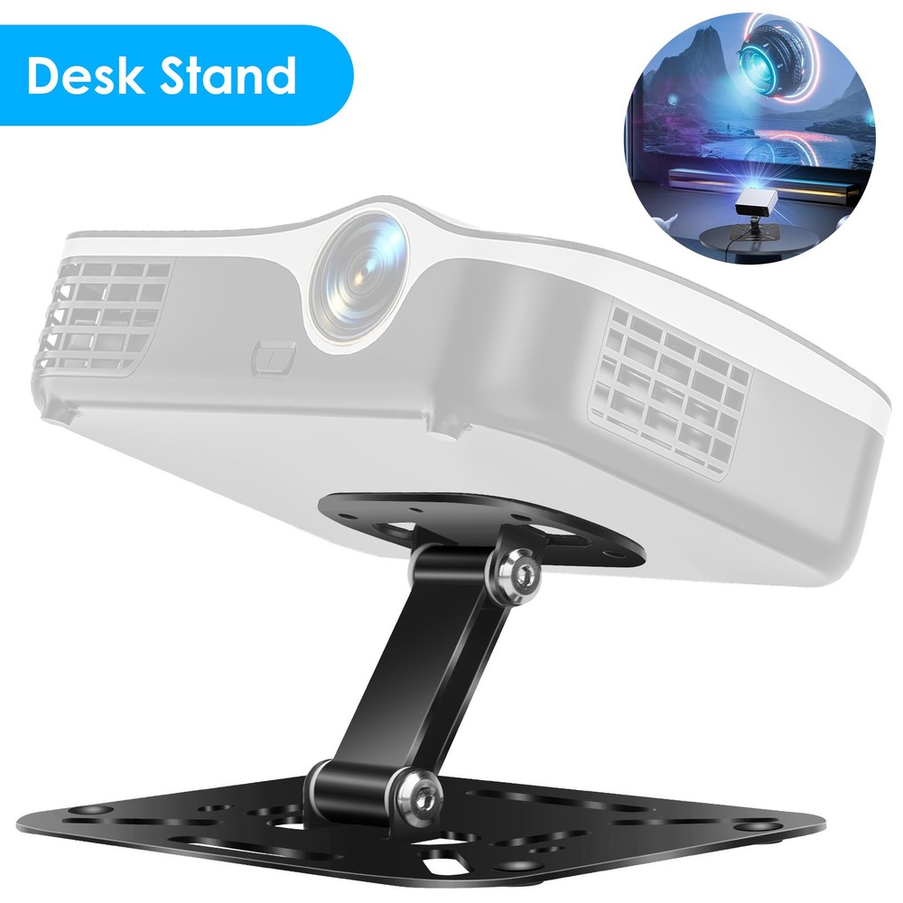 Projector Wall Ceiling Stand 1/4″ Screw Foldable Desktop Mount for Home Office