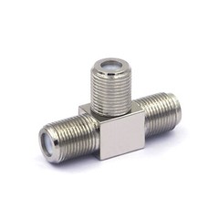 F Type Connector Triple 3 Way Splitter TV RF Coaxial Coax Adapter USA