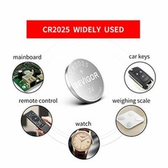 Bevigor CR2025 40 Count Cell Lithium 3V Coin Battery