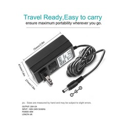 20V 2A 3A AC DC Power Supply Adapter 20 Volts 2 Amps US Wall Charger, DC Plug…
