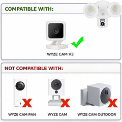 3-in-1 SmartCam Floodlight Charger and Mount for SimpliSafe Noorio B210 Wyze Cam