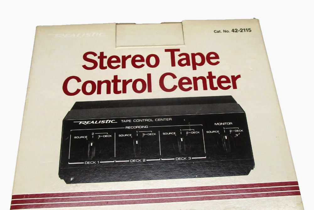 VTG~Realistic Radio Shack Stereo 3-Deck Tape Control Center #42-2115 In Box