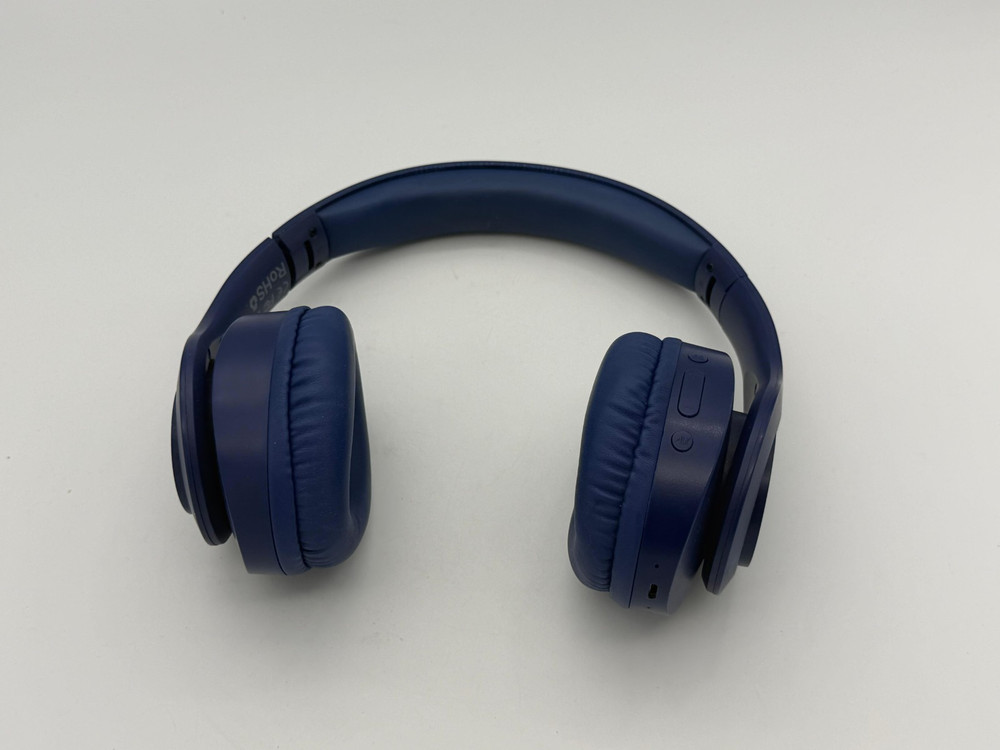 Pollini Bluetooth Wireless Headphones, 40H Playtime, Over Ear Foldable, Blue,Mic