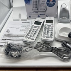 Panasonic KX-TGD532 W 2 Handset Cordless White Phone Answering Machine Blocking