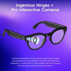 AI Smart Glasses with Camera 4K, 8MP HD Recording Glasses with Open-Ear Sound…