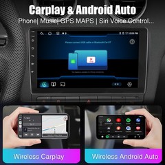 6+128G QLED 10.1″ 2DIN Car Stereo Radio Carplay Android 15 8core GPS DSP 4G LTE