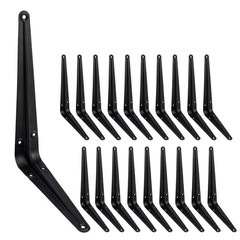 20 Pcs Shelf Brackets 8 Inch, Floating 8 x 6 inches -20 Pack, Black