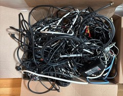Bulk Lot of Cables, Cords and Adapters. HDMI, USB, Power Cords, Audio #2B