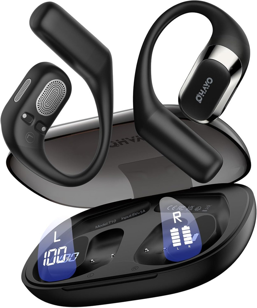 Open Ear Headphones,Over Ear Earbuds with Ergonomic Earhook,Bluetooth Headphones
