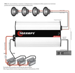 Taramps MD 8000 2 Ohm Amplificador MD8000 HD8000 8K 8000.1 Taramps Amplifier..