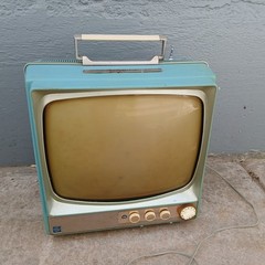 Vintage GE M500XTS Teal TV 15″ Space Age Mid Century TESTED WORKING Retro Prop