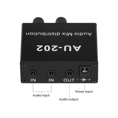 DC5-19V Stereo Mixer Audio Distributor for Headphone Power AMP Volume Control
