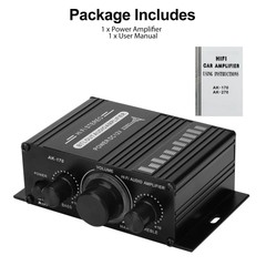 HiFi Amplifier Mini 400W Aluminum Audio Stereo Power Amplifier Preamp DC 12V Car