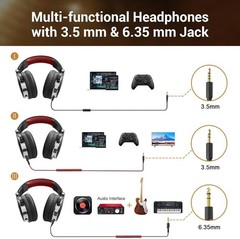 Stereo Headsets with Sound Isolation, Adjustable Headband & Detachable Cable