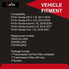 Transmission Oil Pan Filter w/Seal Gasket Trans Filter Fit for Honda CR-V CRV.