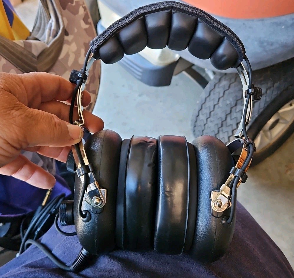 Crazed Pilot Black Aviation-Style Headset & Boom Mic
