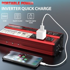 6000W LCD Car Power Inverter DC 12V To AC 110V Pure Sine Wave Solar Converter