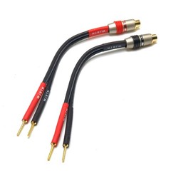 RCA to 2mm Pin Banana Plug Adapter 6 inches 2mm Pin Banana Plugs to Female RC…