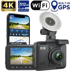 Rove R2-4K Car Dash Cam – 4K Ultra HD 2160P – Built-In WiFi & GPS, Parking Mode