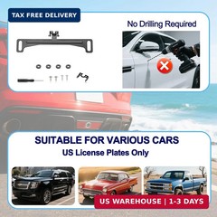 Universal Car Rear View Camera License Plate Bracket, Premium Backup Camera Lice