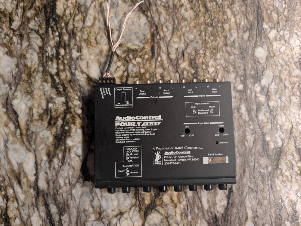 AudioControl Four. 1 4 Band Preamp EQ Crossover Line Driver