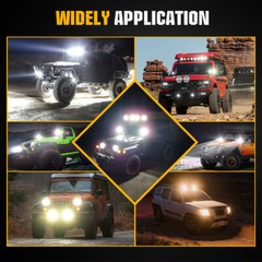 2X Round 7” Led Work DRL Light Offroad ATV 4WD SUV Driving Bumper Fog Spot Pods