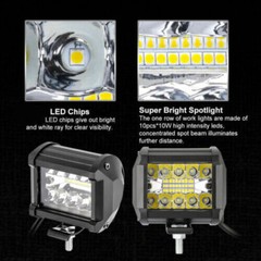 4PCS 4″Inch 12V 1200W LED Work Light Bar Flood Pods Driving Off-Road Tractor 4WD