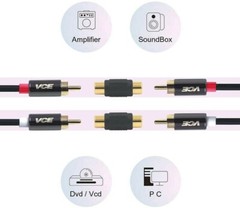 5 PCS AV RCA Audio Video Female to Female Jack Coupler Adapter Connector