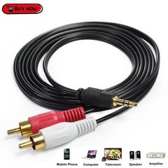 1M 3.3FT 3.5mm to 2RCA Audio Cable AUX Stereo Male to Male Car Splitter Cable