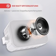 Pyle PDWR50W Dual 6.5″ Waterproof Outdoor Speaker System – White (Open Box)