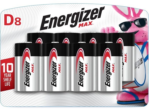 (8 PACK) Energizer MAX D Alkaline Batteries – 8 D Batteries