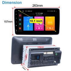 10.1″ Double 2 Din Car GPS Android 13 Apple Carplay Touch Screen Radio 64G DVR
