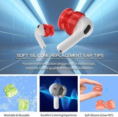 [5 Pairs] Ear Tips Cover for Airpods 4 Earbuds (2024), Soft Silicone Earbuds Cov