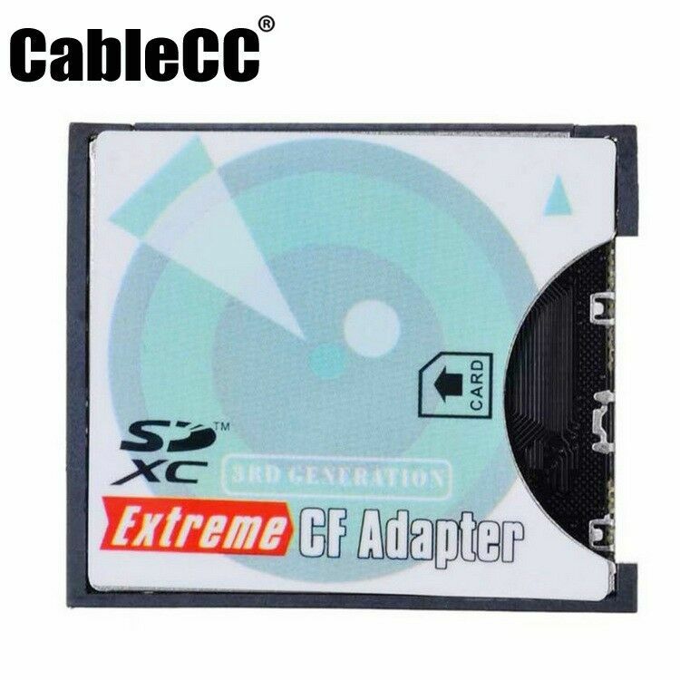 Standard SD SDHC SDXC To CF Compact Flash Memory Card Adapter Reader for Laptop