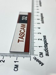 TASCAM 32 Tape Deck Badge Custom Aluminum