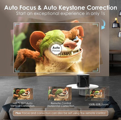 Mini Projector 1080P Portable Projector, Compatible with iOS/Android/ Windows/TV