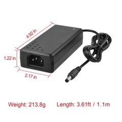 48V 1A 1000mA AC to DC Switching Power Supply Adapter 5.5mm OD 2.1mm ID Center+