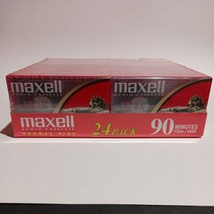 24 Pack Maxell Normal Bias 90 Minute Audio Cassettes Brand New Sealed