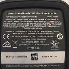 Bose SoundTouch Wireless Link Adapter Model 422921 Bluetooth WiFi Connectivity