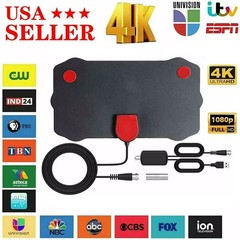 5600 Miles Digital TV Antenna Indoor HDTV Amplified Signal Booster 4K HD 1080P.